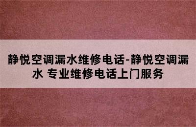 静悦空调漏水维修电话-静悦空调漏水 专业维修电话上门服务